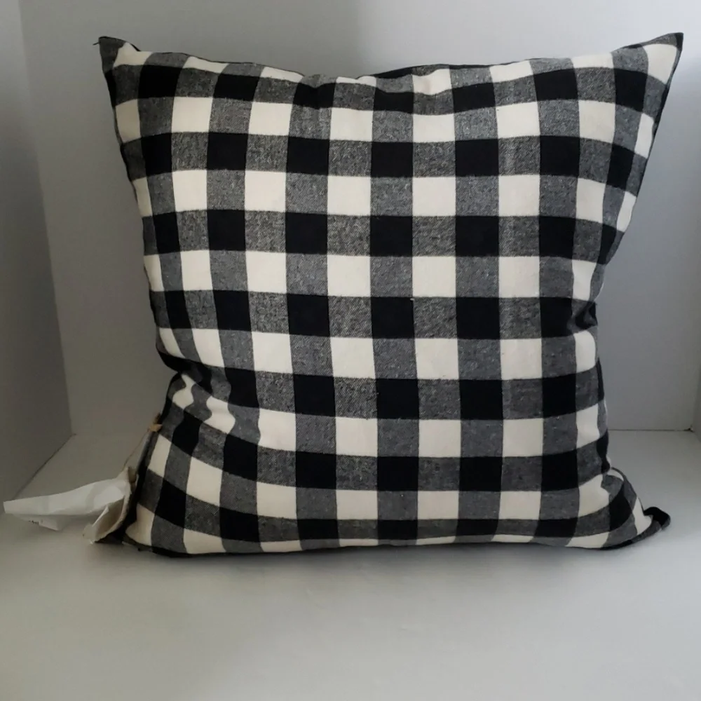 Rae Dunn BOO! Reversible Plaid pillow 20